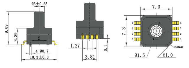 700kPa verstärkter Sensor-Atmosphärendruck des Analogergebnis-5V 0